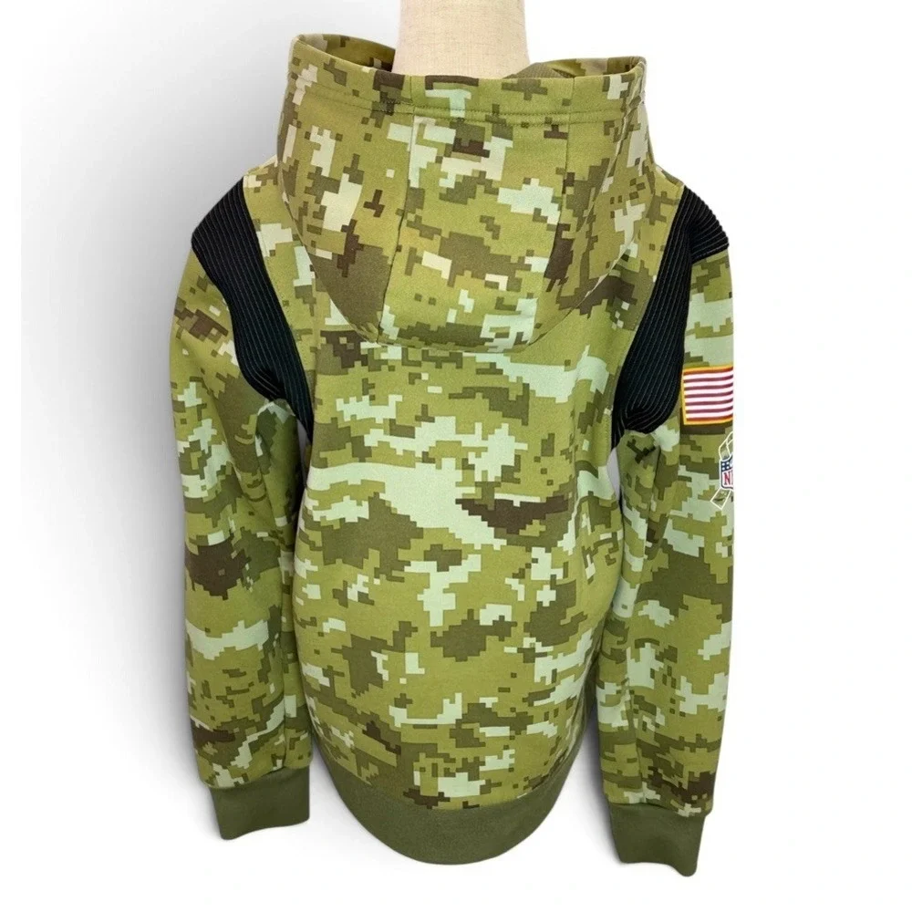 Nike Dallas Cowboys Salute To Service Green Camo Dri-Fit Hoodie Youth Small
